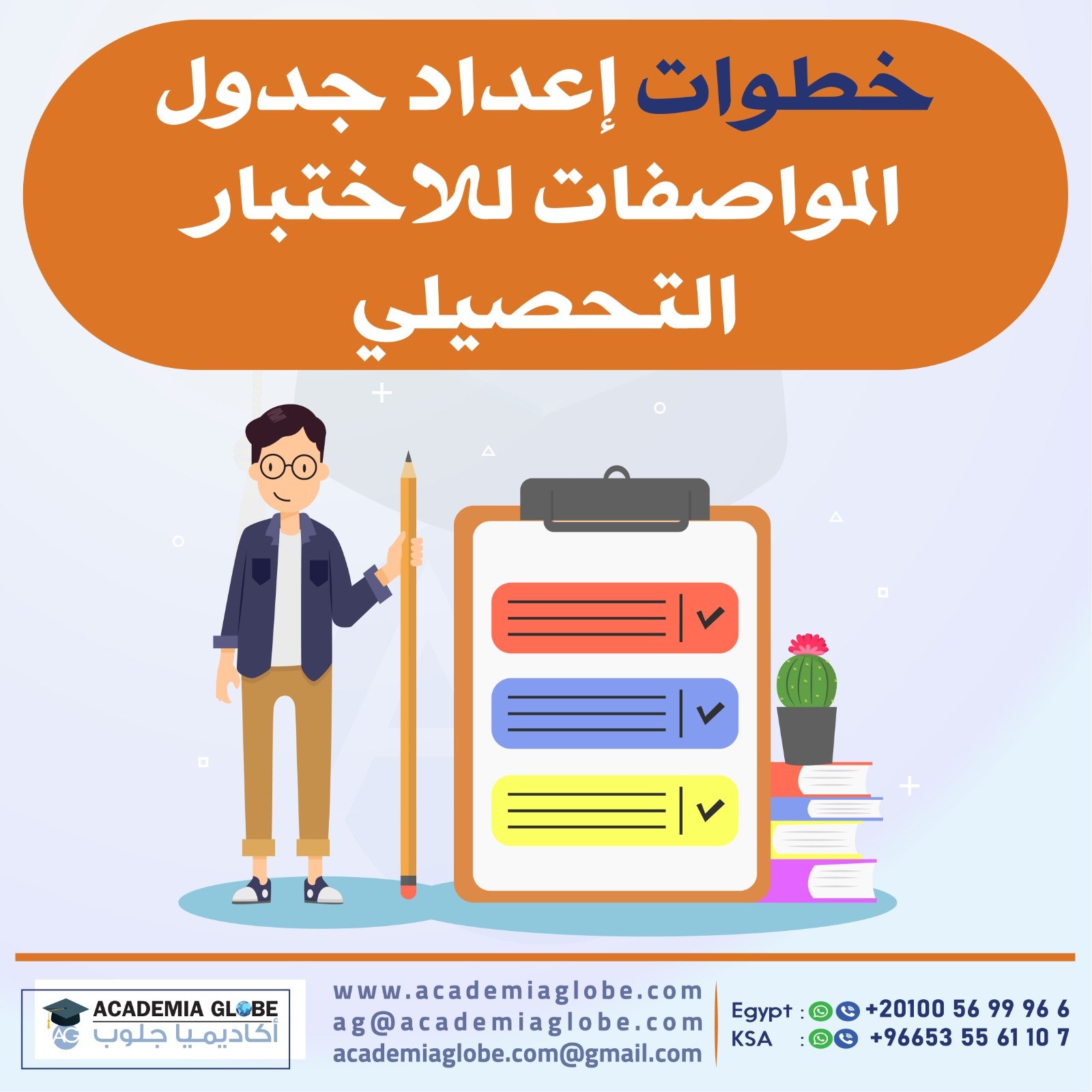 خطوات إعداد جدول المواصفات للاختبار التحصيلي